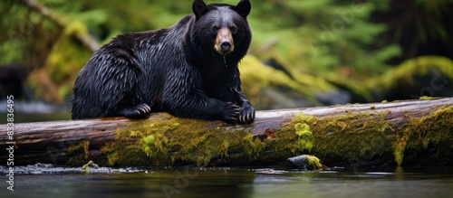 Black bear in natural habit...