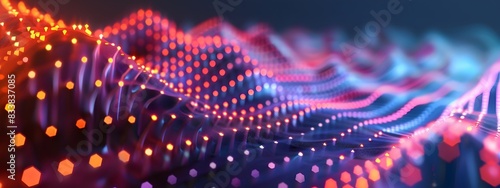 Obraz na płótnie Vibrant Frequency Histogram Captivating Digital Art Depicting Dynamic Wave Patterns and Data