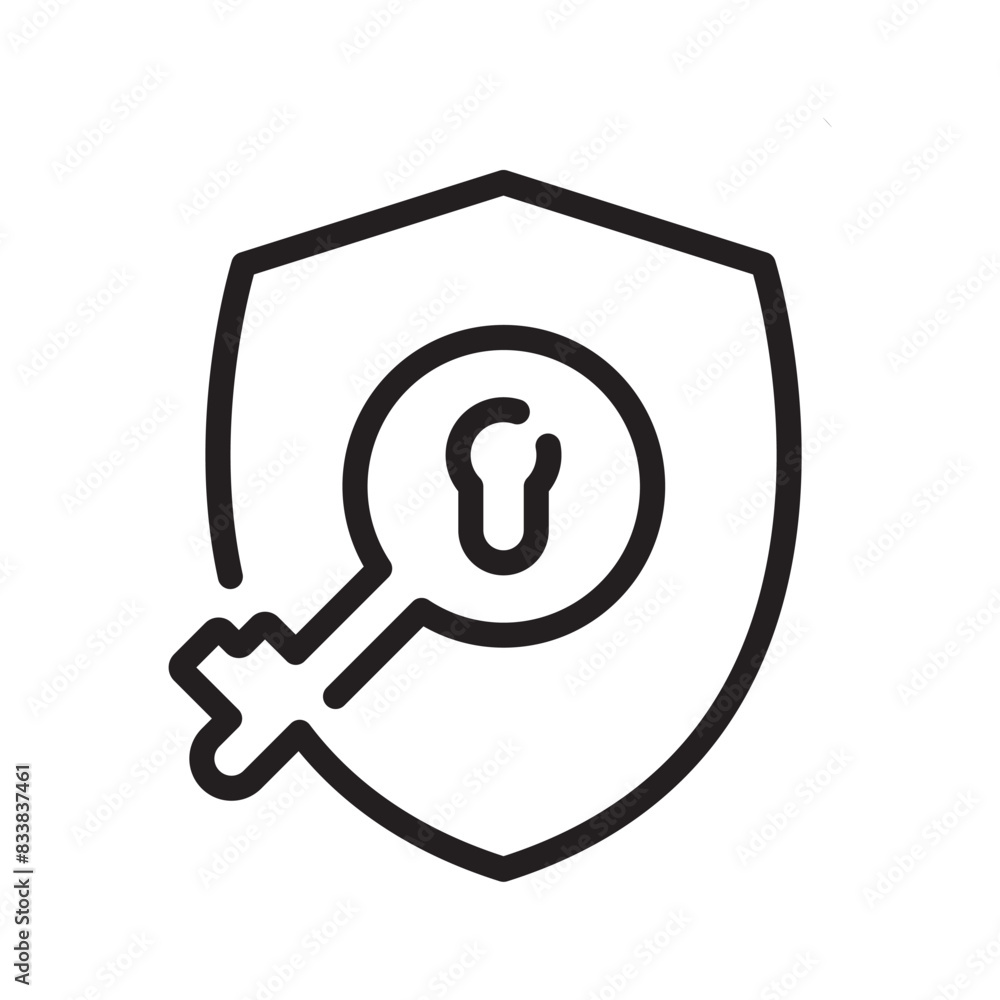 shield key icon design vector template shield key icon design vector template