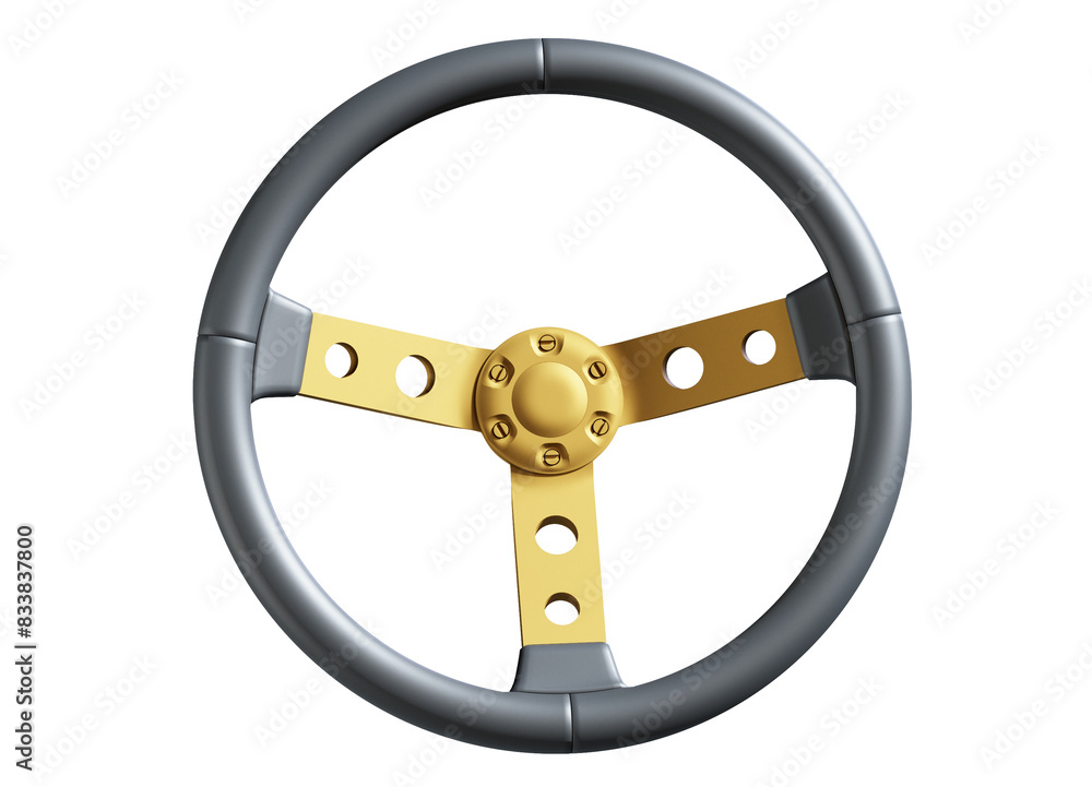 Render of steering wheel isolated 3d render Render of steering wheel isolated 3d render