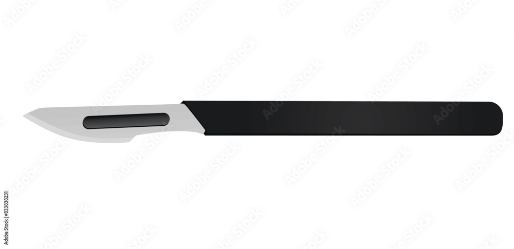 Surgical thin scalpel. vector illustration Surgical thin scalpel. vector illustration