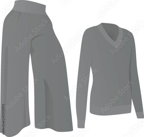 Pants and sweater. vector illustration