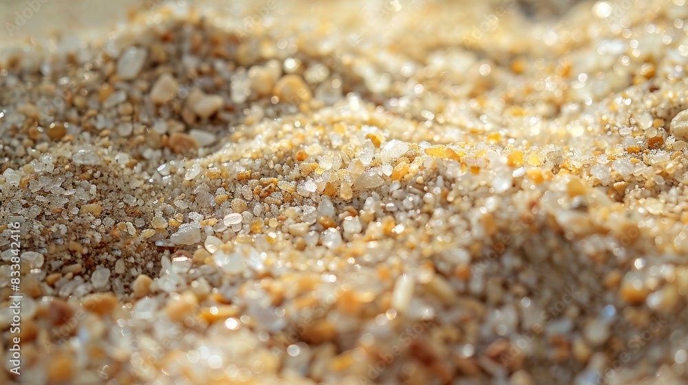 Quartz sand background with a fine texture and close up view Quartz sand background with a fine texture and close up view