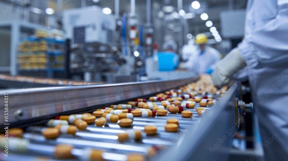 Obraz premium Pharmaceutical Production Line