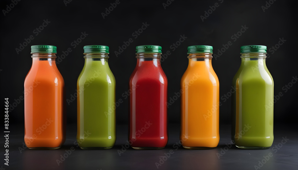 Colorful Juice Bottles Colorful Juice Bottles