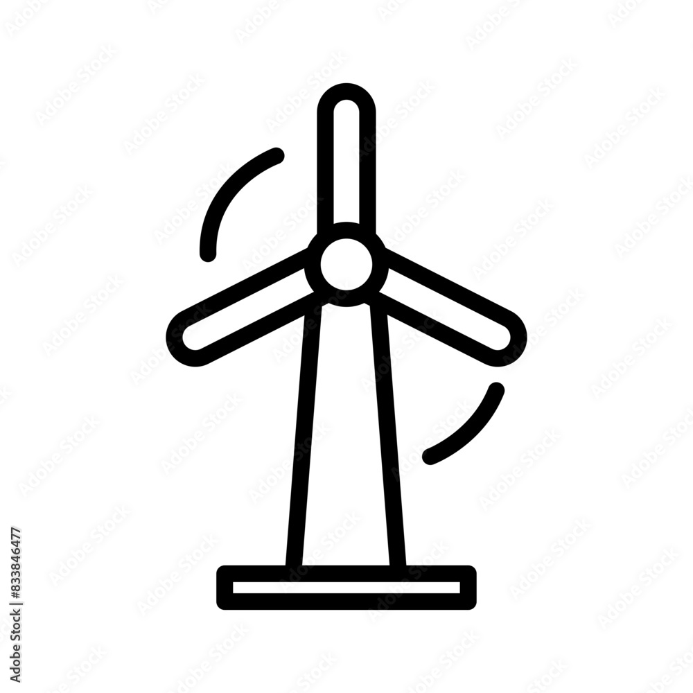 Wind energy line icon. Go green icon. Environment icon isolated on white background. Transparent background, minimalist symbol. Vector images Wind energy line icon. Go green icon. Environment icon isolated on white background. Transparent background, minimalist symbol. Vector images