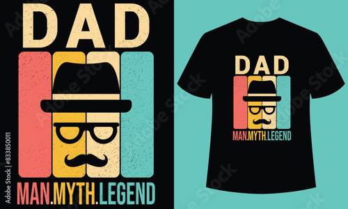 dad man myth legend t-shirt design