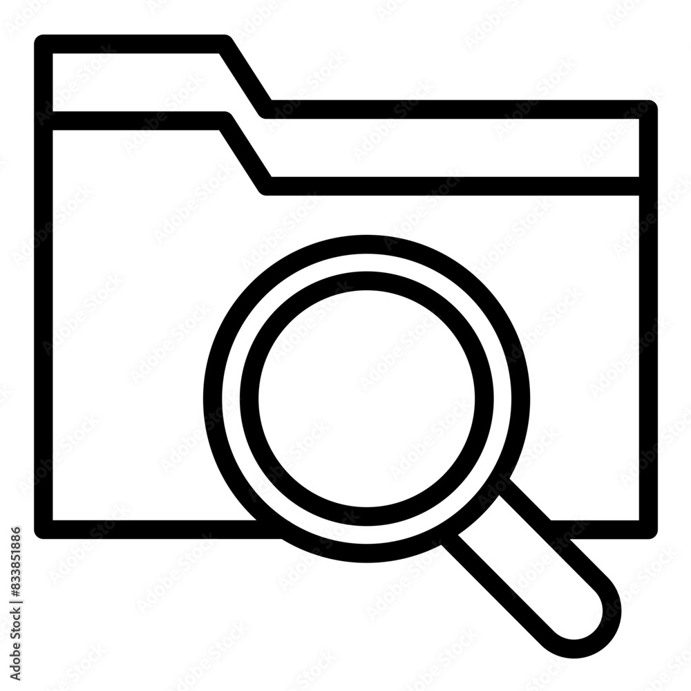 Vector Design Folder Search Icon Style Vector Design Folder Search Icon Style