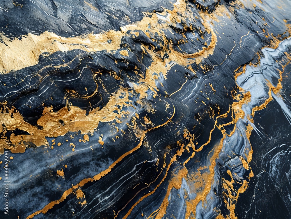 Dark Luxury Marble Stone Surface Texture Background with golden lines Dark Luxury Marble Stone Surface Texture Background with golden lines