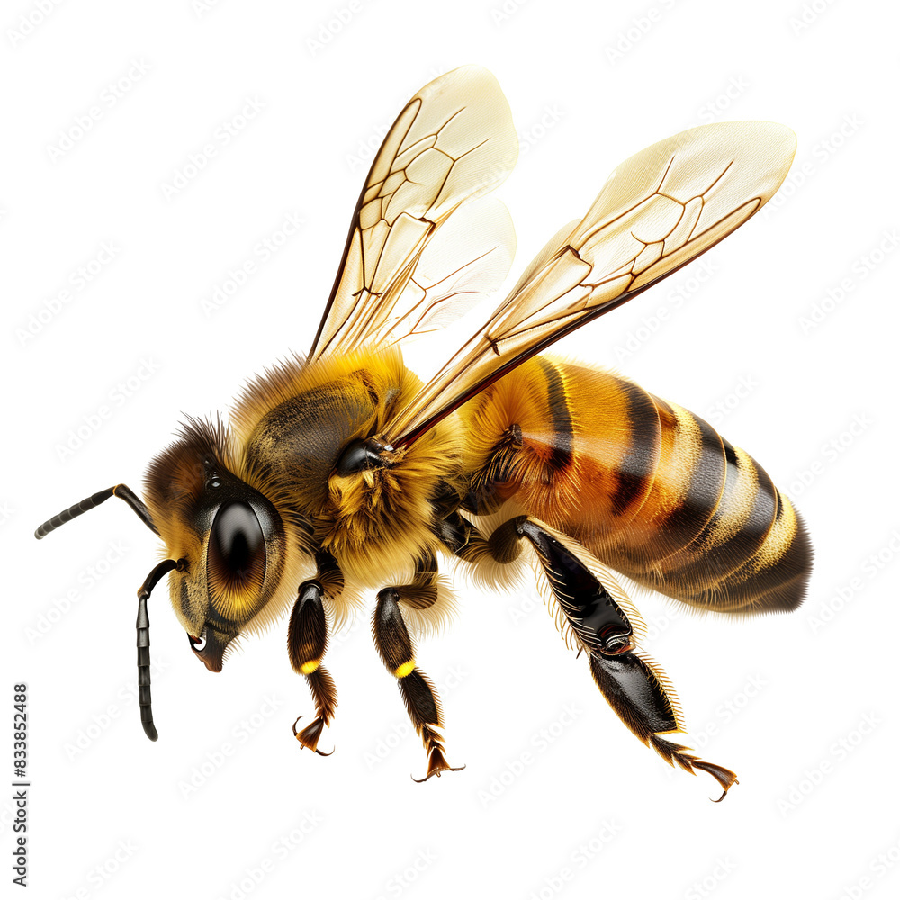 bee isolated on transparent background. bee isolated on transparent background.