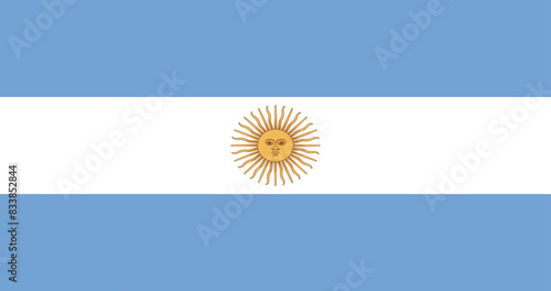 Illustration of the flag of Argentina country