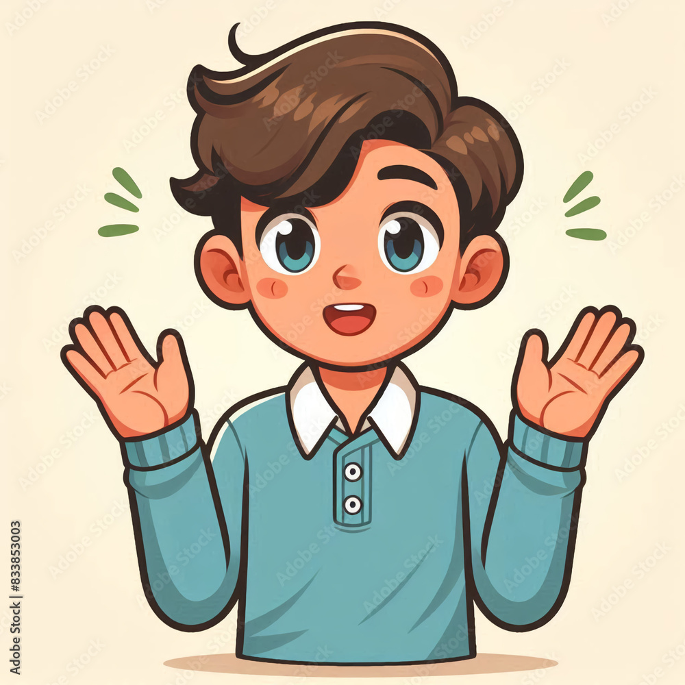 Illustration of a wondering handsome boy. Illustration of a wondering handsome boy.