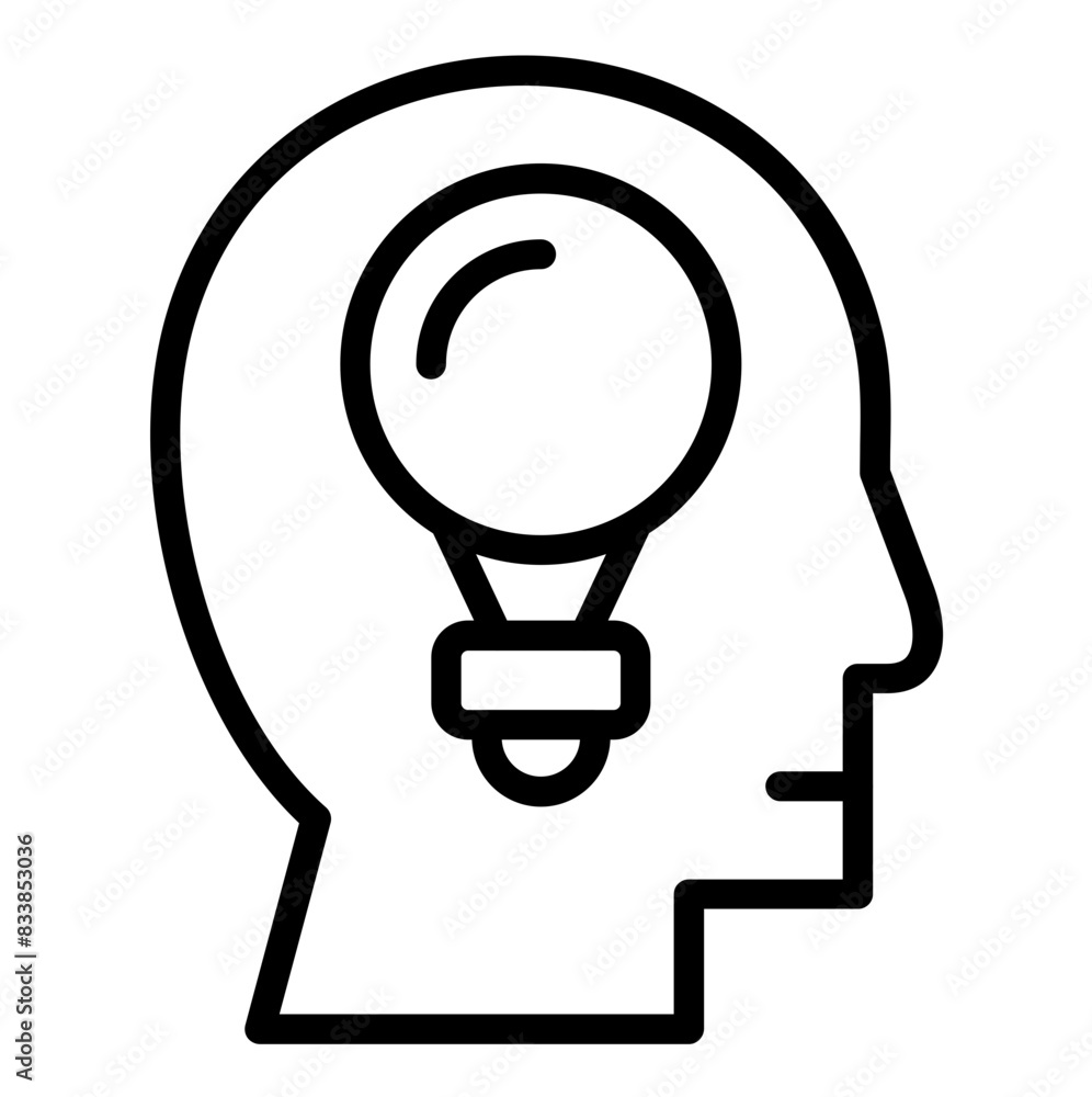 Vector Design Brainstorming Icon Style Vector Design Brainstorming Icon Style