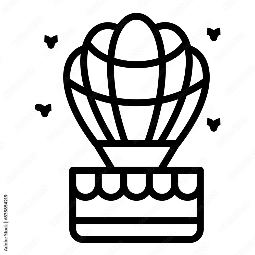 Vector Design Air Ballon Icon Style Vector Design Air Ballon Icon Style