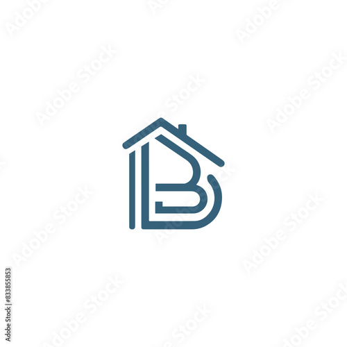 b letter logo, b vector, b initials, b home logo, b real estate logo, creative b logo