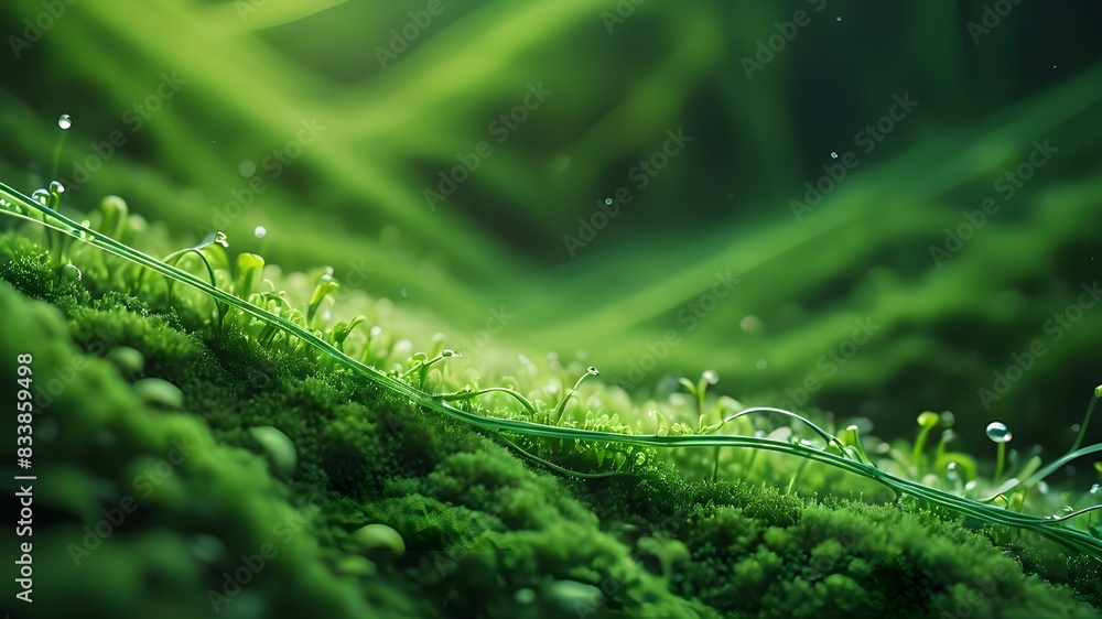 Abstract organic green lines as wallpaper background illustration Abstract organic green lines as wallpaper background illustration