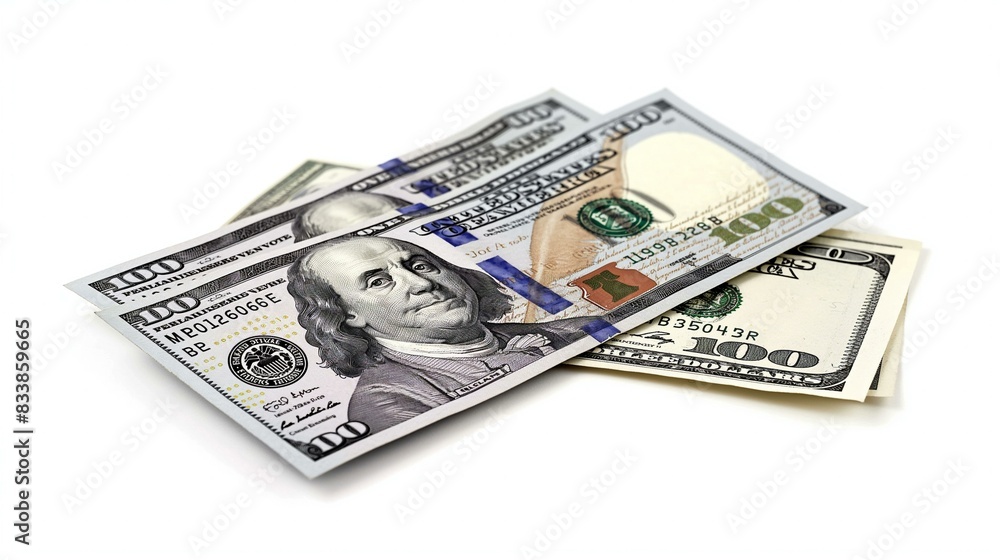 Close-Up of Hundred Dollar Bills, Representing Wealth and Financial Success Close-Up of Hundred Dollar Bills, Representing Wealth and Financial Success