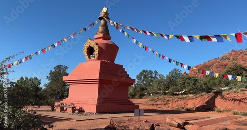 Amitabha Stupa Buddhist Temple Park - in Sedona, Arizona on a sunny day photo