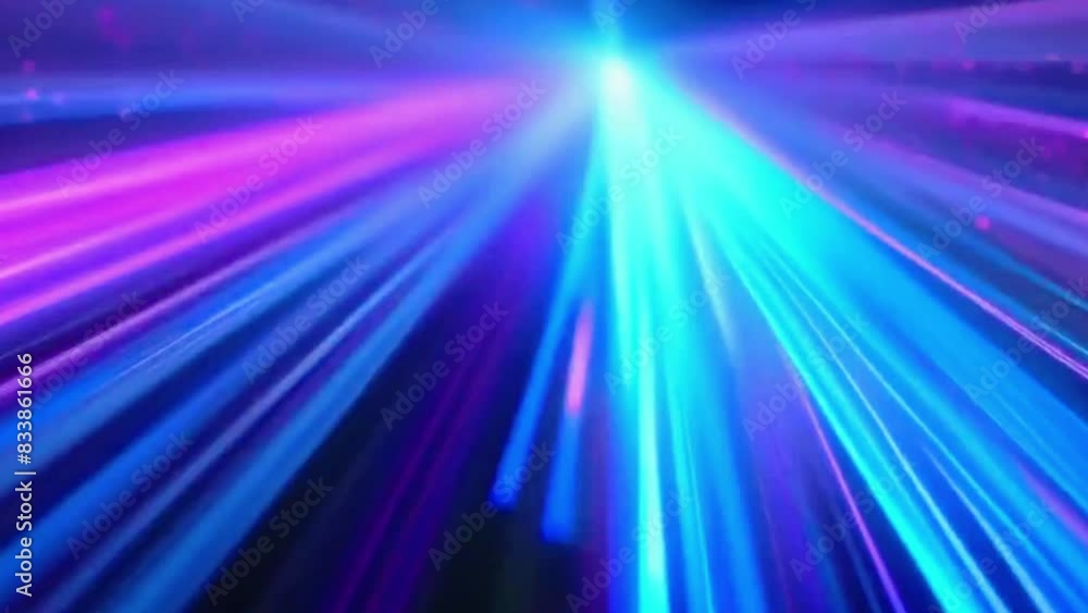 Nebula of blue and purple particles within optical fibers, creating a cosmic and abstract representation of data transmission, 4K High-Quality technology background Animation Video Nebula of blue and purple particles within optical fibers, creating a cosmic and abstract representation of data transmission, 4K High-Quality technology background Animation Video