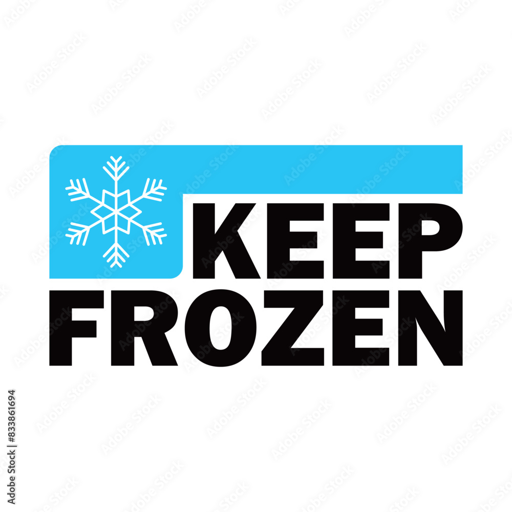 Fototapeta premium keep frozen label design. cold product sign and symbol.