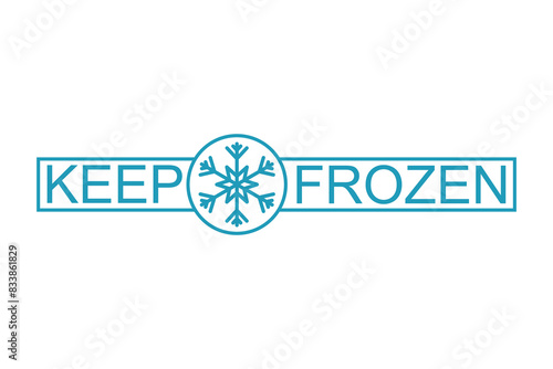 keep frozen label design. cold product sign and symbol.