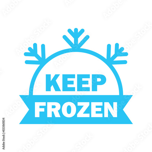 keep frozen label design. cold product sign and symbol.