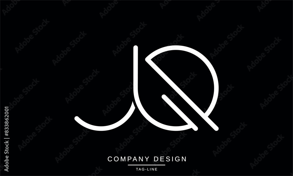 JQ, QJ Abstract Letters Logo Monogram design Font Icon Vector Initials JQ, QJ Abstract Letters Logo Monogram design Font Icon Vector Initials