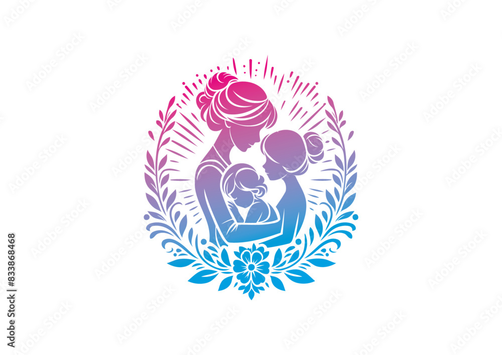 Mom and baby vector, mother’s day vector, mom and child vector Mom and baby vector, mother’s day vector, mom and child vector
