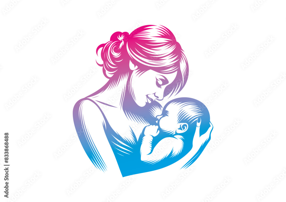Mom and baby vector, mother’s day vector, mom and child vector Mom and baby vector, mother’s day vector, mom and child vector