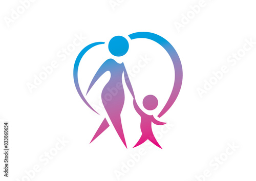 Mom and baby vector, mother’s day vector, mom and child vector