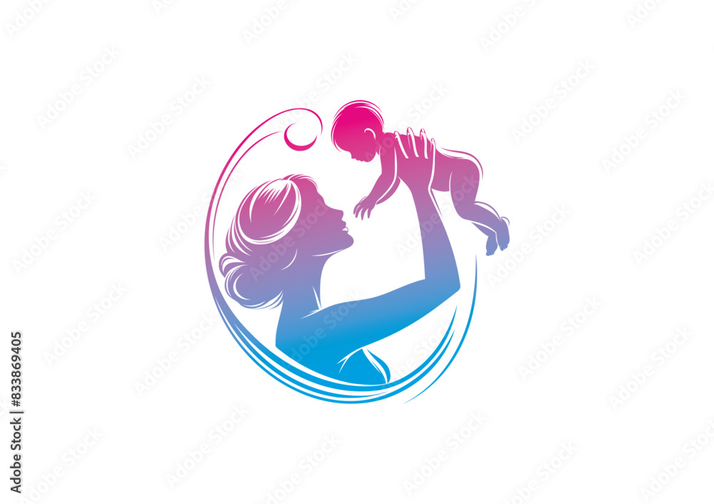 Mom and baby vector, mother’s day vector, mom and child vector Mom and baby vector, mother’s day vector, mom and child vector