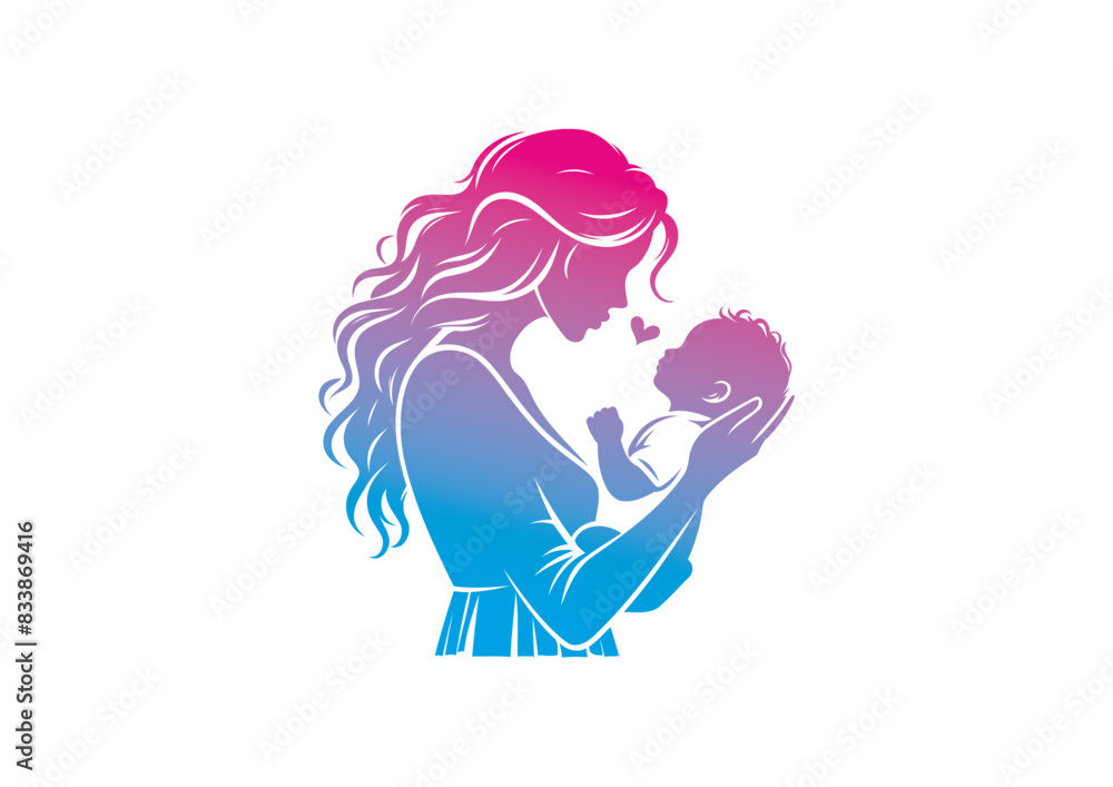 Mom and baby vector, mother’s day vector, mom and child vector Mom and baby vector, mother’s day vector, mom and child vector