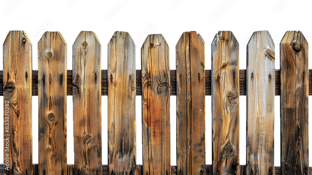 close up of a wooden fence isolated on clear white background close up of a wooden fence isolated on clear white background