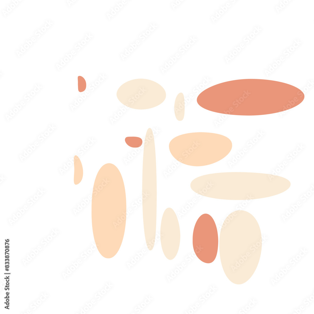 An abstract isolated retro boho oval shape design element. An abstract isolated retro boho oval shape design element.