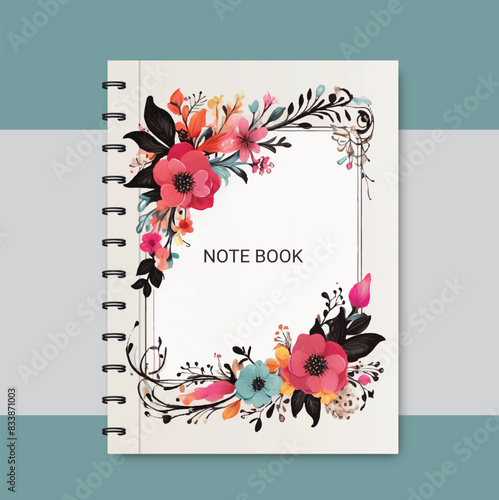 premium vector notebook cover design with free EPS mock-up book cover planner cover journal cover minimal cover design.Trendy covers set. Cool abstract and floral design.
