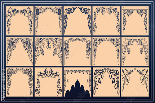 Indian Arch design, Laser and Router cutting for temple, mandir, decor. mdf design. cnc vector design