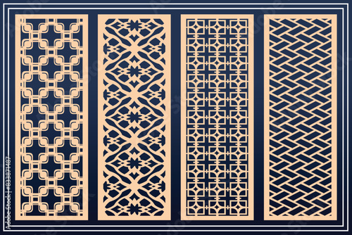 Mandir Side Jali Design for graphic and plywood, partition, foam, acrylic and CNC machine cutting.