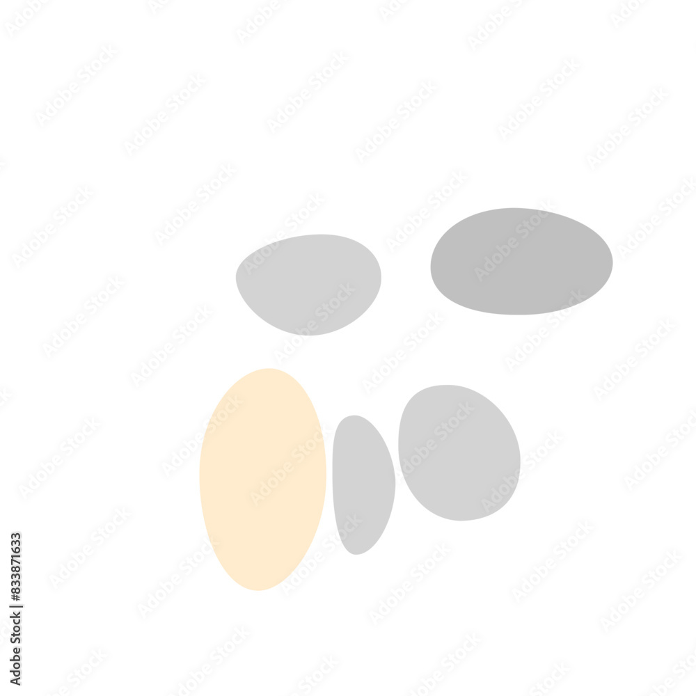 An abstract isolated retro boho oval shape design element. An abstract isolated retro boho oval shape design element.