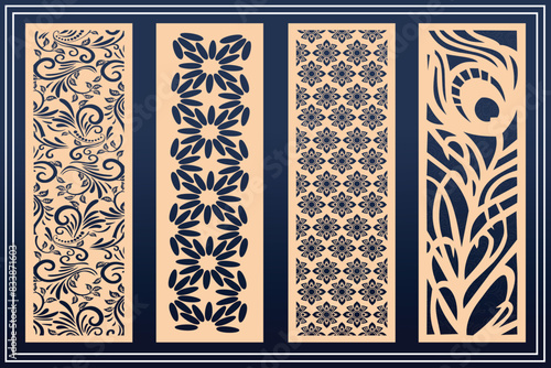 Mandir Side Jali Design for graphic and plywood, partition, foam, acrylic and CNC machine cutting.