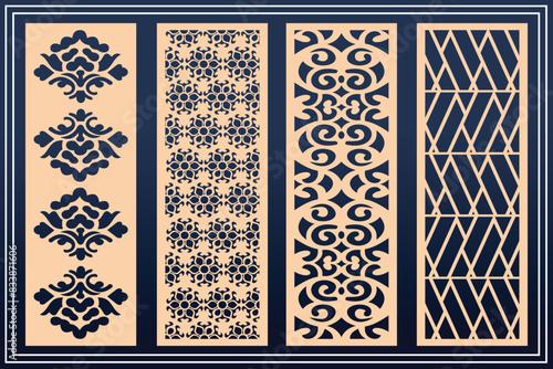 Mandir Side Jali Design for graphic and plywood, partition, foam, acrylic and CNC machine cutting.
