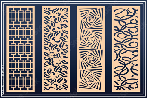 Mandir Side Jali Design for graphic and plywood, partition, foam, acrylic and CNC machine cutting.