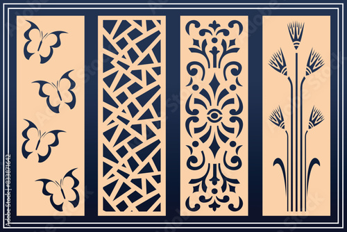 Mandir Side Jali Design for graphic and plywood, partition, foam, acrylic and CNC machine cutting.