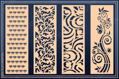 Mandir Side Jali Design for graphic and plywood, partition, foam, acrylic and CNC machine cutting.