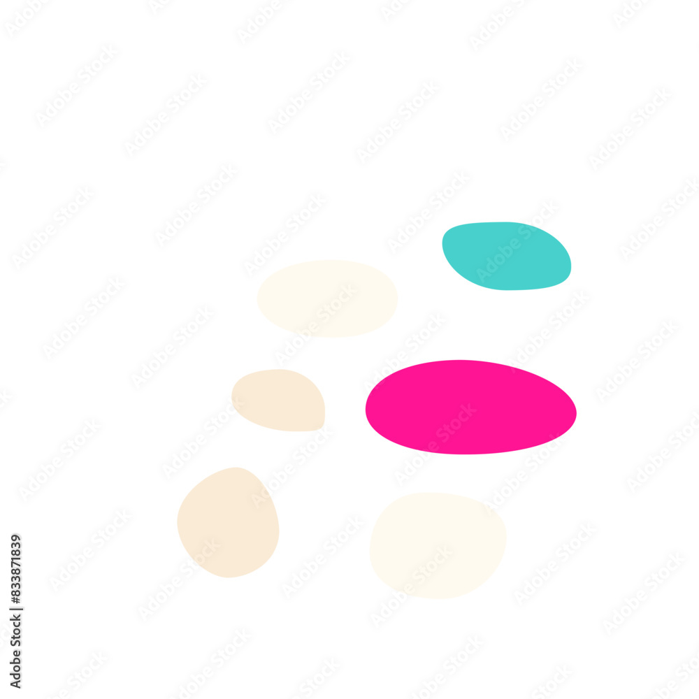 An abstract isolated retro boho oval shape design element. An abstract isolated retro boho oval shape design element.