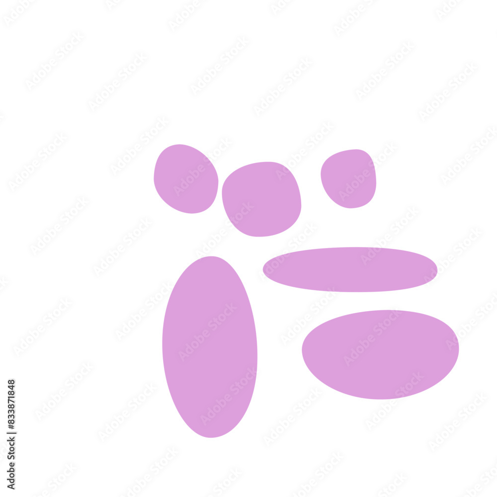 An abstract isolated retro boho oval shape design element. An abstract isolated retro boho oval shape design element.