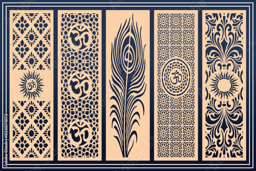 Om Jali design used for temples, Mandir. Om acrylic jali, corian jali and mdf jali.
