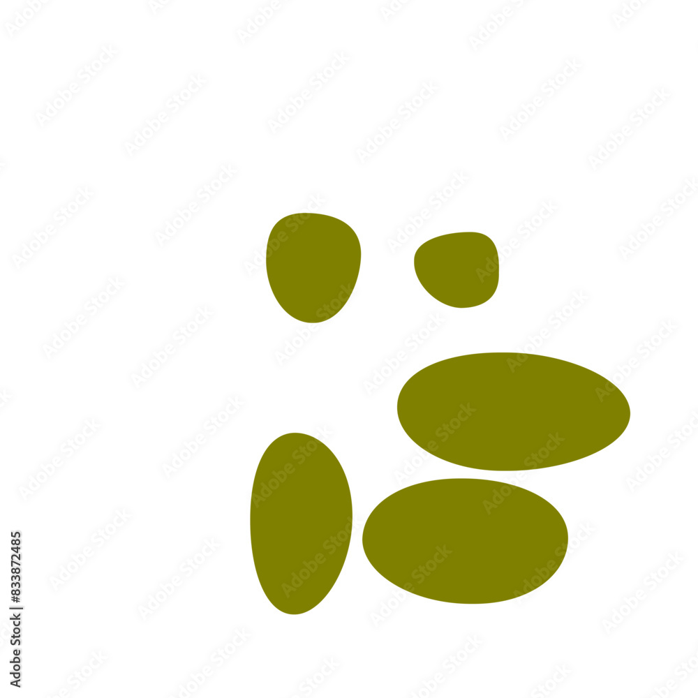 An abstract isolated retro boho oval shape design element. An abstract isolated retro boho oval shape design element.