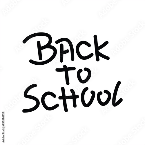 back to school handwriting doodle style. Vector illustration design. Eps 10