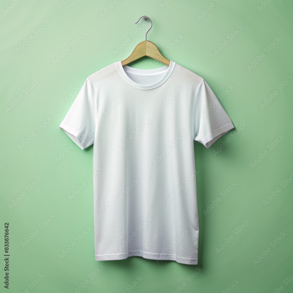 Blank shirts mockup on pastel background, design mockup for print