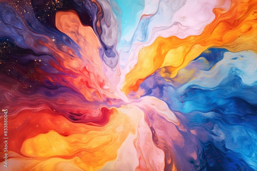 A vibrant blend of swirling pink, red, and blue hues in an abstract fluid art composition, perfect for dynamic and creative backgrounds. A vibrant blend of swirling pink, red, and blue hues in an abstract fluid art composition, perfect for dynamic and creative backgrounds.